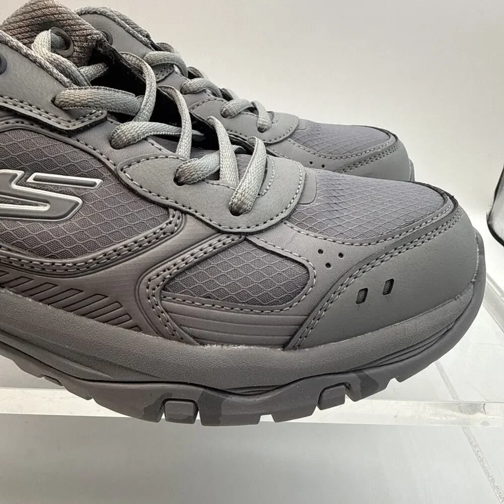 Skechers Trego Reeds Mill Road Shoes Women 9.5Grey Trail Running Sneakers 180118